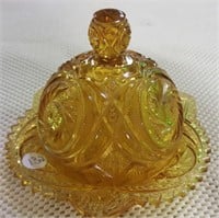 Amber Covered Butter Dish