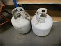 2 PROPANE TANKS, GAS IN ONE OF THEM