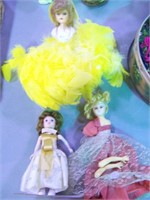 3 Dresser Dolls, Rough Condition