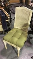 Chair with green cushion