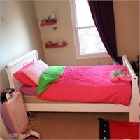Girls White Twin Bed