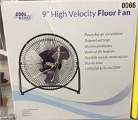 9" High Velocity Floor Fan