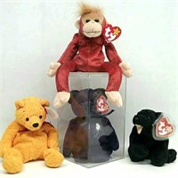 4 TY Beanie Baby Collectable Stuffed Animals