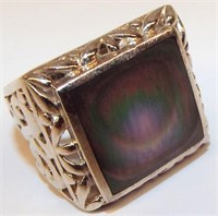 Sterling Silver And Abalone Ring
