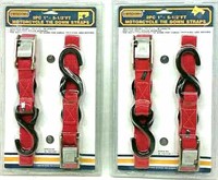 (2) 2pc 1" 5.5ft Motorcycle Tie Down Straps