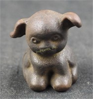 Antique Cast Iron 1 1/2" Toy Puppy Dog
