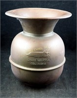 Vintage 11"brass Shuttle Columbia Spittoon