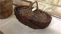 Woven stick basket