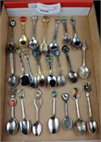 25 Vintage Assorted Souvenir Collector Spoons Lot