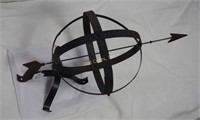 Vintage Metal Arrow Sphere Armillary Decor 24"