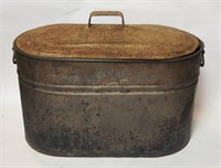 Antique 24" Double Copper Wash Boiler Tub