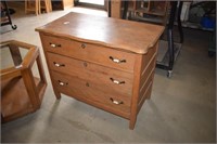 Antique Oak Chest of Drawers by Crescent Line