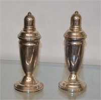 Pair of Weighted Sterling Salt & Pepper Shakers