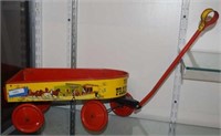 Vtg Metal "Frontier Days" Prairie Wagon