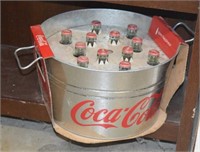 Vtg Coca Cola Ice Bucket and Bottles