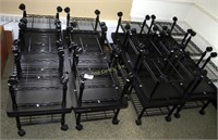 Large Lot 24 Mobile Wire Office Carts