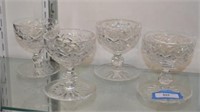 Four Waterford Pedestal Wine Glasses