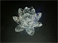 Beautiful Swarovski Crystal lotus flower candle