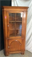 Solid Wood Corner Display Cabinet V4