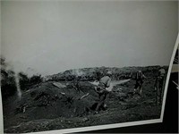 WW2 photo showing Marines using flamethrowers.
