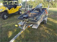 1992 BASS TRACKER 8' POLY BOAT W/ EVINRUDE OUTBOAR