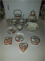 Satsuma collection includes teapot, cups, ginger