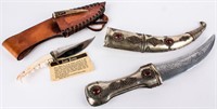 2 Vintage Knives, Olson & Middle Eastern Jambiyas