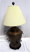 Vintage Large Converted Brass 38" Samovar Lamp