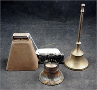 Vintage Goat Bell, Sm Liberty & Desk Bell Lot
