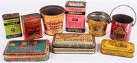 Nice Collection of 8 Antique Vintage Tins