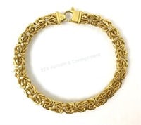 14k Gold Byzantine Bracelet