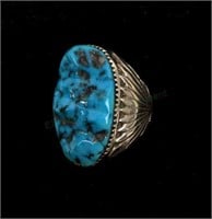Robert & Bernice Leekya Zuni Turquoise Ring