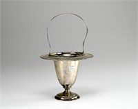 American silver basket with handle
