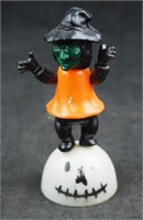 3" Antique Push Up String Halloween Witch Toy