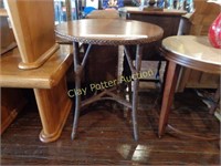 Vintage Table, Wood & Wicker