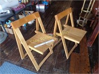 Pair of Vintage Folding "Revival" Chairs