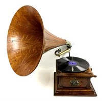 Victor Talking Machine Vic Iii Phonograph Oak Horn