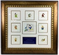 Framed Snow White & The 7 Dwarfs Etchings