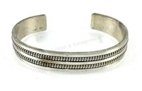 Tahe Native American Sterling Silver Cuff Bracelet