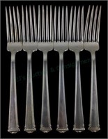 (6) International Sterling Theseum Dinner Forks