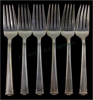 (6) International Sterling Theseum Salad Forks