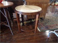 Round Side Table with Marble Top