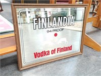 LARGE FINLANDIA VODKA ADVERTISING MIRROR