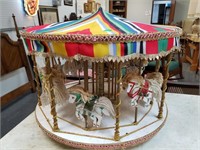 LARGE ABOUT 18IN DIAMETER HANDMADE CAROUSEL