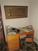 desk, pair of bookcases