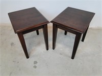 Pair of Small Wood Side Tables