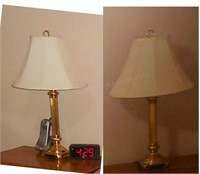 2 "Shiny" Brass Candlestick Lamps