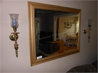 Rectangular Gold Framed Mirror (28" x 30")