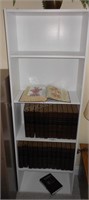 5-Shelf White Bookcase with Encyclopedia Britanica