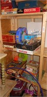 Shelf & Floor Contents: Puzzles, Games, Baskets,